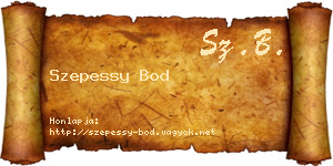 Szepessy Bod névjegykártya